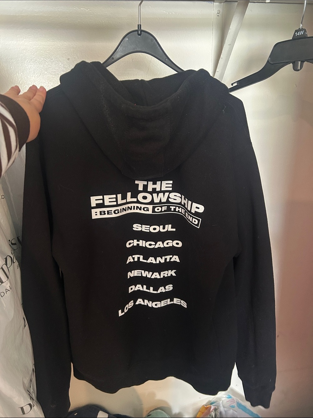 Ateez Black Zip-Up Hooded Jacket with Front Pockets - Picture 3 of 3